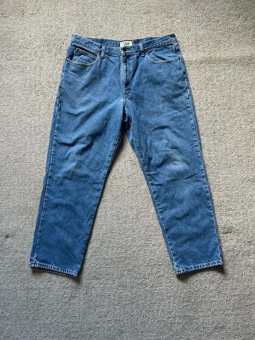 L.L. Bean Classic Fit Flannel-Lined Jeans Size 38x30